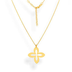 Srebrny naszyjnik KWIATY - SREBRO pr 925 POZŁACANE