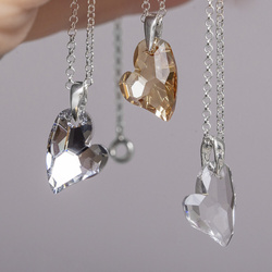 Srebrny naszyjnik whit SWAROVSKI i RUBIN - SREBRO