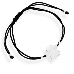 Bransoletka sznurkowa ŁAPKA PIES KOT - GRAWER!