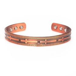 Bransoletka miedziana miedź magnetyczna - KRZYŻ