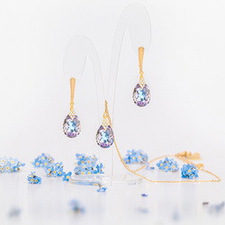 Kolczyki krople with Swarovski srebro 925 - KOLORY