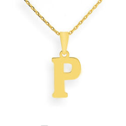 Złota zawieszka literka P - ZŁOTO p. 333 Chrzest