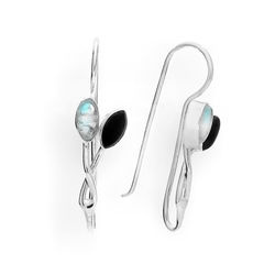 Srebrne kolczyki ONYKS KAMIEŃ KSIĘŻYCOWY - pr. 925