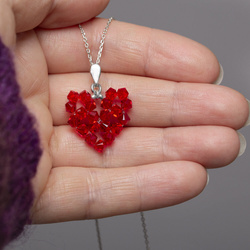 Srebrny naszyjnik whit SWAROVSKI SERCE SREBRO 925