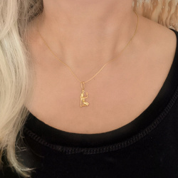 Srebrny naszyjnik ZNAK ZODIAKU LEW - SREBRO p. 925