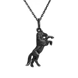 Srebrny naszyjnik KOŃ - SREBRO pr. 925 oksydowany