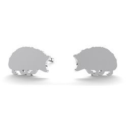Srebrne kolczyki sztyfty - JEŻYKI JEŻ - pr. 925