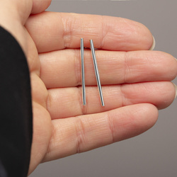 Srebrne kolczyki PATYCZKI 3cm -  SREBRO rod. p.925