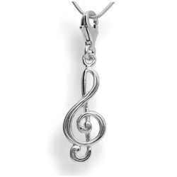 Srebrna zawieszka - charms - KLUCZ WIOLINOWY pr925