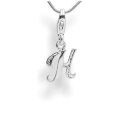Srebrna zawieszka - charms - ALFABET - H - pr. 925