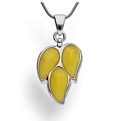 Srebrna zawieszka wisiorek BURSZTYN - SREBRO p 925