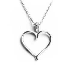 Srebrny naszyjnik z cyrkoniami SERCE - SREBRO 925
