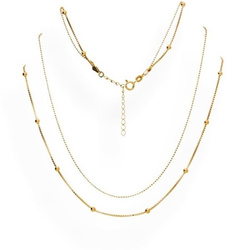 Srebrny naszyjnik podwójny - kulki