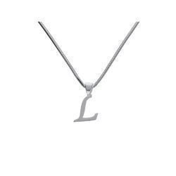 Srebrna zawieszka - ALFABET - L - Literka pr. 925