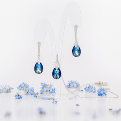 Kolczyki krople Swarovski srebro pr. 925 - KOLORY