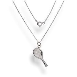 Srebrny naszyjnik RAKIETA do tenisa - SREBRO p 925