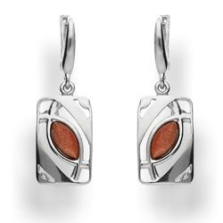 Srebrne kolczyki - PIASEK PUSTYNI - pr. 925