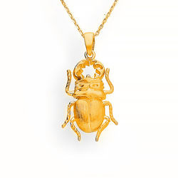 Srebrny naszyjnik SKARABEUSZ  - SREBRO p. 925