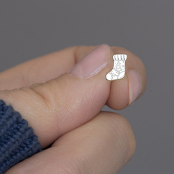 SZT-000 Kolczyki SKARPETA ŚWIĄTECZNA Srebro 925