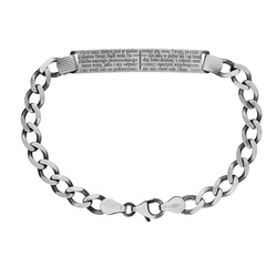 Srebrna bransoletka z modlitwą ,,Ojcze nasz.. p925