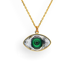 Srebrny naszyjnik OKO SWAROVSKI -  SREBRO ZŁOCONE