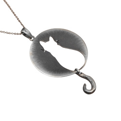 Srebrny naszyjnik KOT KOTEK  - SREBRO p. 925 