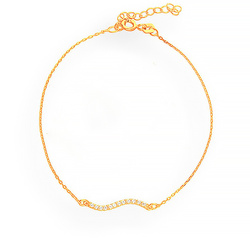 Srebrna bransoletka cyrkoonie - FALA - pr. 925