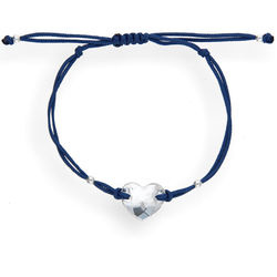 Bransoletka sznurkowa SERCE SWAROVSKI - p 925