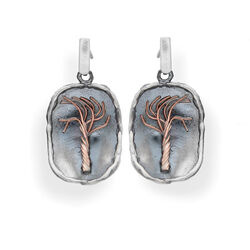 Srebrne kolczyki DRZEWO - SREBRO rękodzieło CUDO!