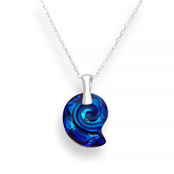 Srebrny naszyjnik amonit muszla SWAROVSKI pr. 925