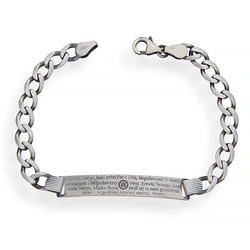 Srebrna bransoletka z modlitwą ,,Zdrowaś... p 925