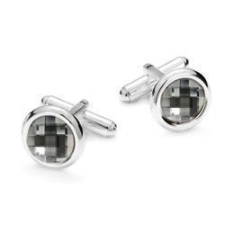 Spinki do mankietów - kryształki Swarovski SREBRO