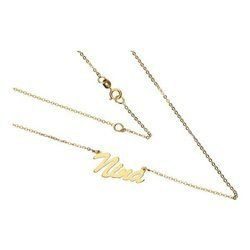 Złoty naszyjnik z imieniem NINA - ZŁOTO pr. 333