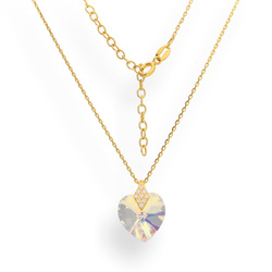 Srebrny naszyjnik SERCE SWAROVSKI - SREBRO p. 925