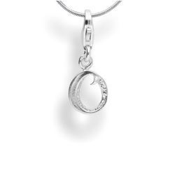 Srebrna zawieszka - charms - ALFABET - O - pr. 925