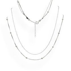 Srebrny naszyjnik podwójny - kulki