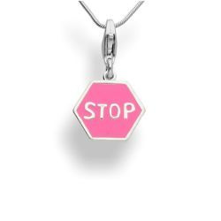 Srebrna zawieszka - charms - ZNAK STOPU pr. 925