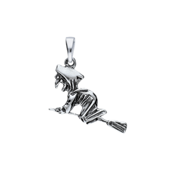 Srebrna zawieszka - czarownica