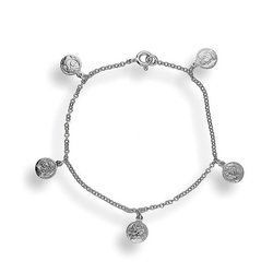 Srebrna branoletka - MONETY - pr. 925