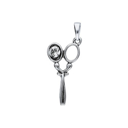 Srebrny charms z Crystals from Swarovski - NOŻYCE
