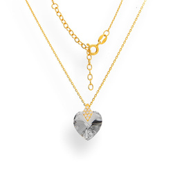 Srebrny naszyjnik SERCE SWAROVSKI - SREBRO p. 925
