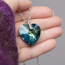 Zawieszka DUŻA with Swarovski SERCE OCEANU p. 925