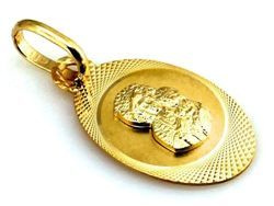 Zawieszka - MEDALIK ZŁOTO pr. 333 Chrzest Komunia