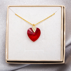 Srebrny naszyjnik SERCE SWAROVSKI - SREBRO p. 925