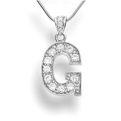 Srebrna zawieszka - ALFABET - G - literka pr. 925