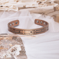 Bransoletka z miedzi miedziana magnetyczna KRZYŻ 