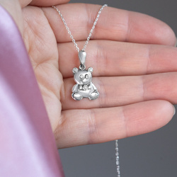 Srebrny naszyjnik MIŚ i SWAROVSKI - SREBRO p 925 