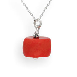 Srebrny naszyjnik  KORAL - srebro p 925