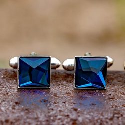 Spinki do mankietów z kryształkami Swarovski