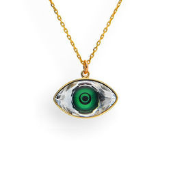 Srebrny naszyjnik OKO SWAROVSKI -  SREBRO ZŁOCONE